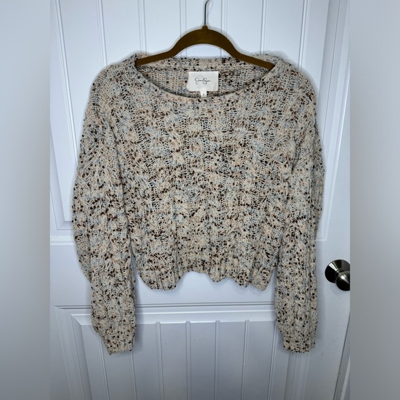 Jessica Simpson Speckled Cable Knit Sweater - Picture 2 of 5